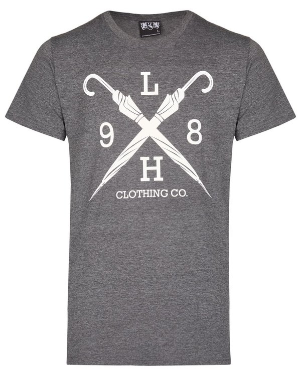 Body Fit T-Shirt "LH98" grau meliert