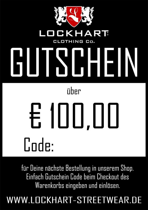 Lockhart Geschenk Gutschein 100,00€