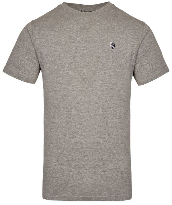 T-Shirt "Buckler" button patch grey