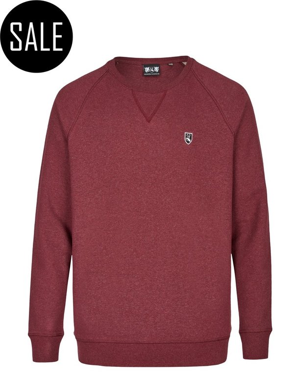 Raglan French Terry Sweatshirt "Buckler" burgundy marl