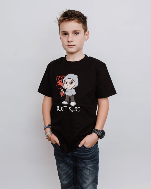 Kids T-Shirt "Riot Kids" schwarz