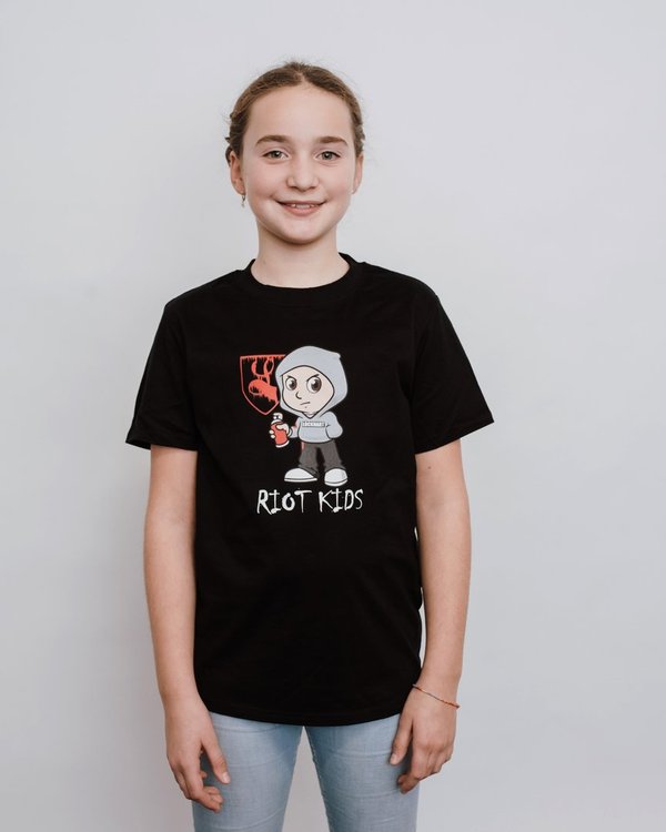 Kids T-Shirt "Riot Kids" black