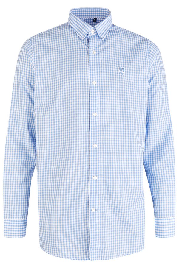 Shirt "Buckler" light blue / white