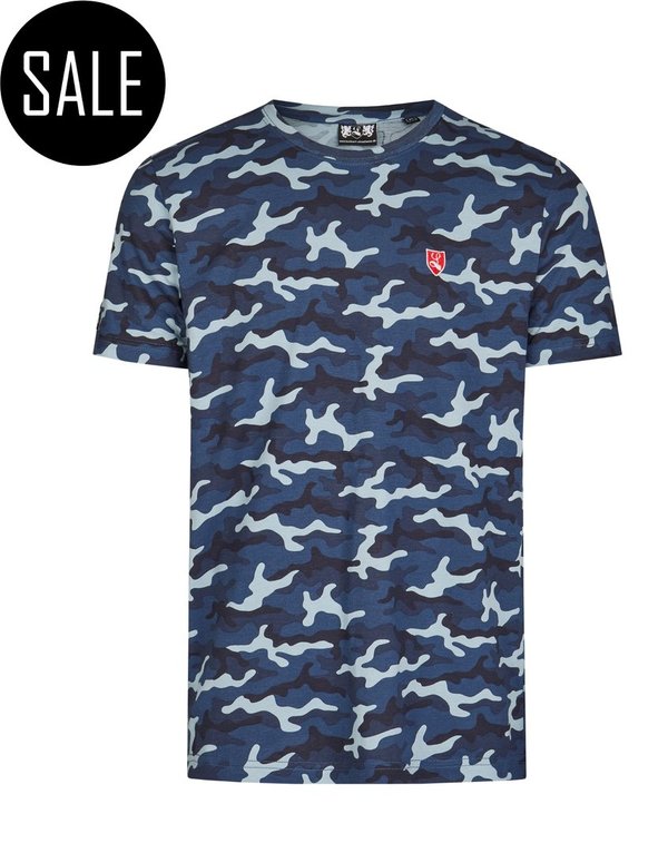 Fitted T "Buckler" blue camo
