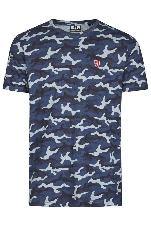 Fitted T "Buckler" blue camo