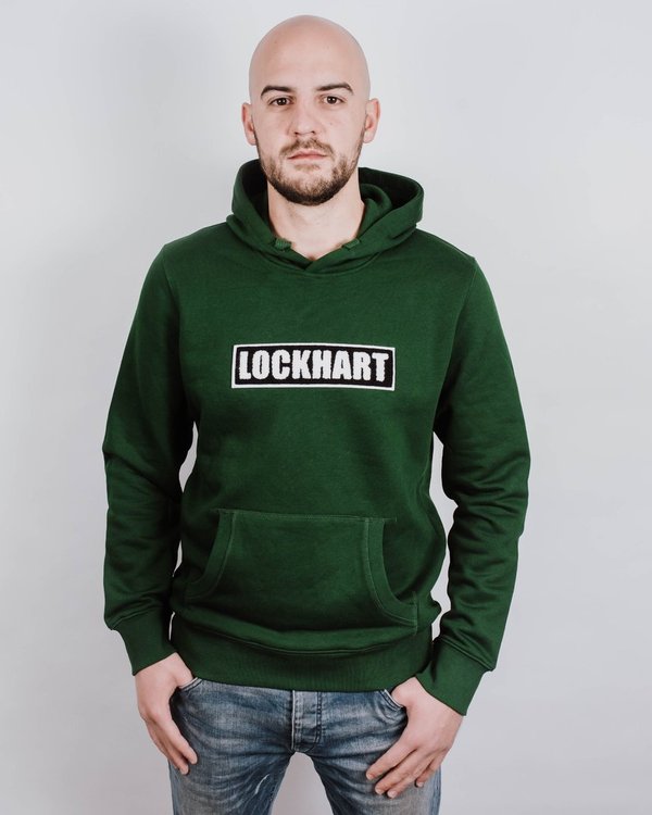 Hoodie "Boxed" Chenille bottle green