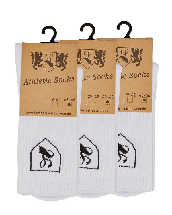 Athletic Socks weiß 3er Pack